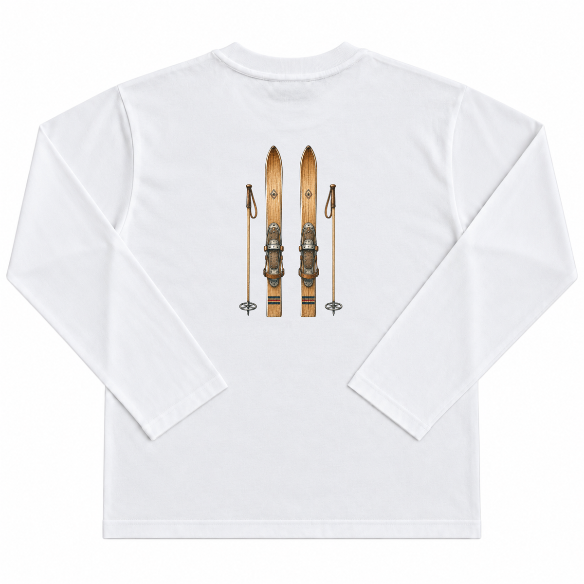 St. Moritz Vintage Ski Longsleeve – White