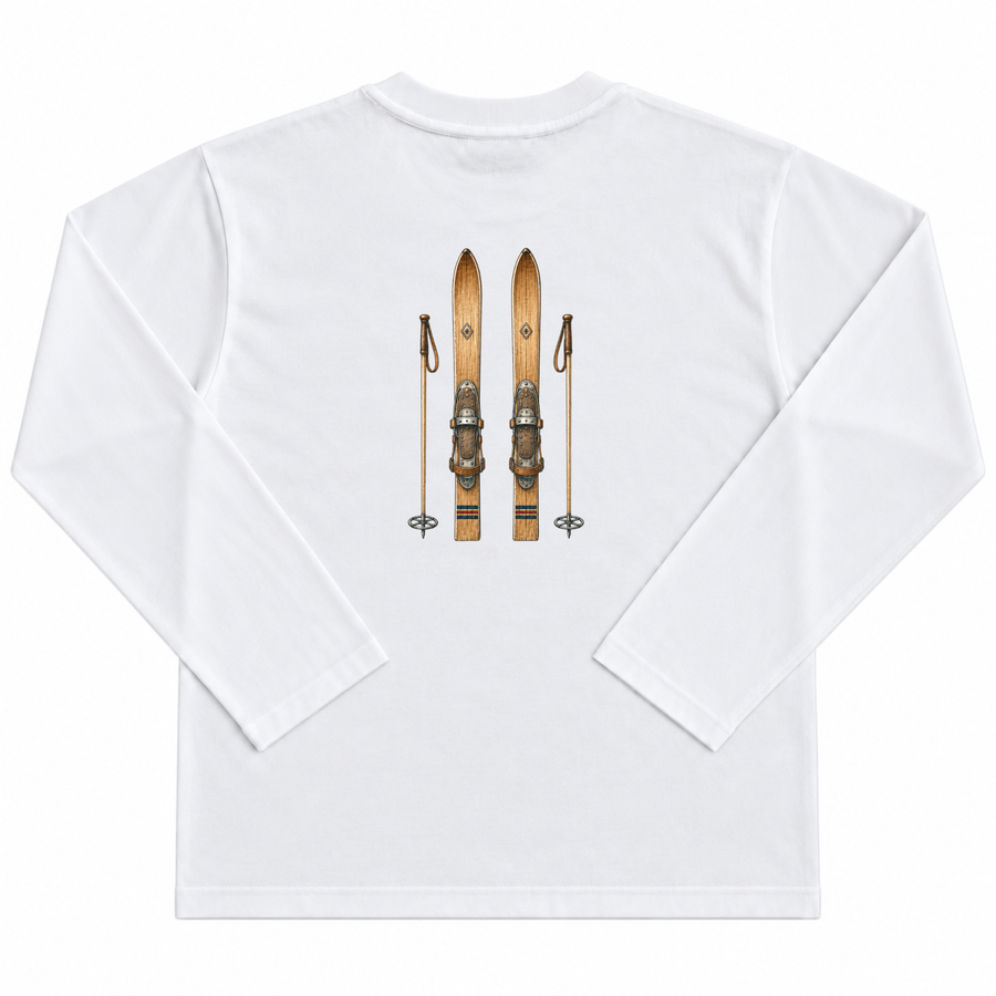 St. Moritz Vintage Ski Longsleeve – White