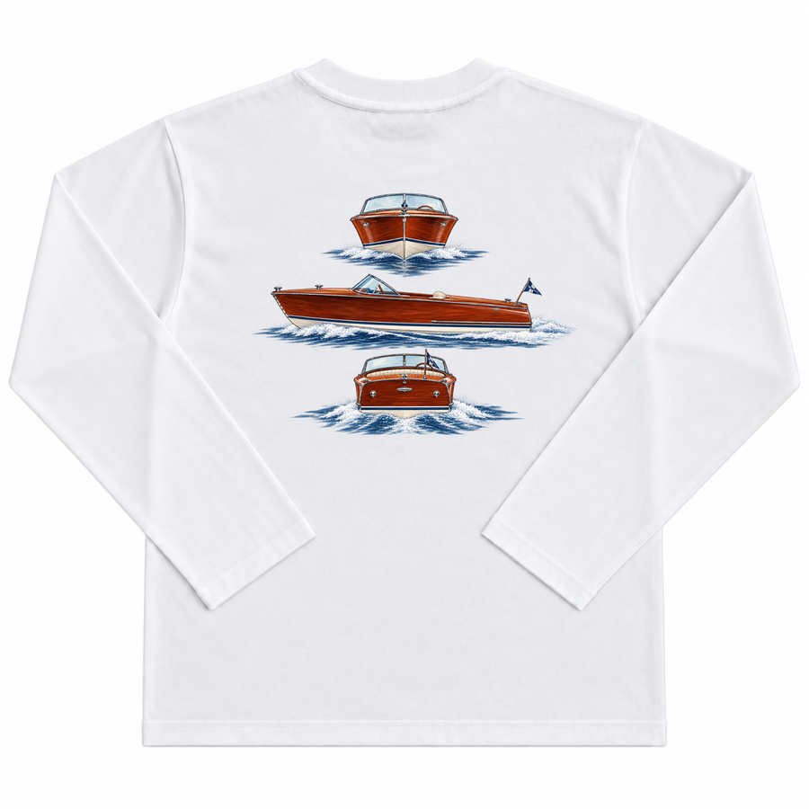 Riviera Classic Boat Longsleeve – White